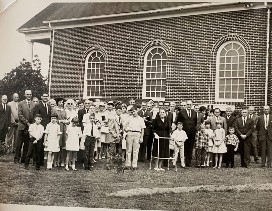 Groundbreaking photo for an education addition ca. 1967-1968